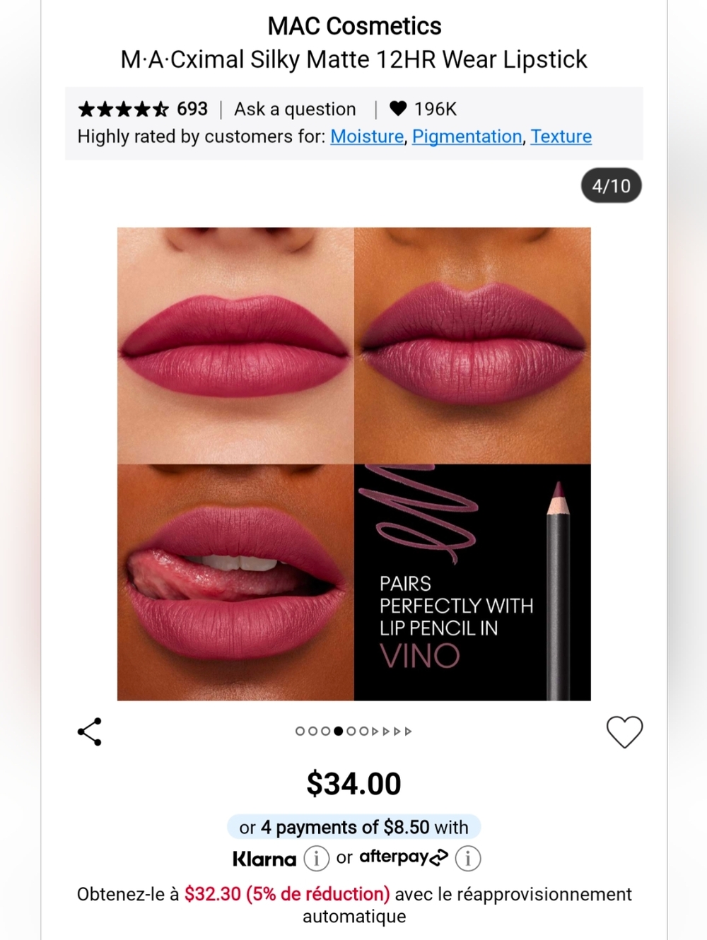 MAC Cosmetics/Brand New Silky Matte Lipstick - Captive Audience - Picture 2 of 5